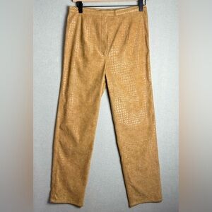 Renfrew Vintage Womens Slacks Jacquard Sheen Printed Animal Print Made in USA 6